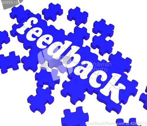 Image of Feedback Puzzle Shows Satisfaction Surveys