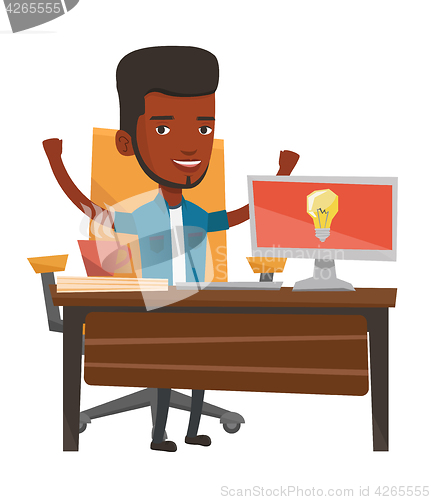 Image of Successful business idea vector illustration.