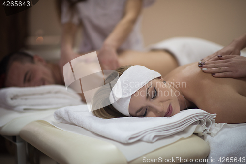 Image of couple receiving a back massage