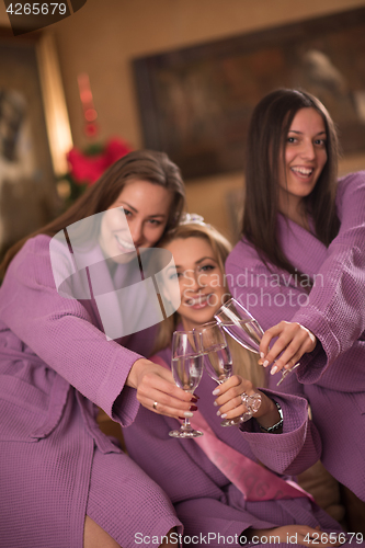 Image of girls have a bachelor party