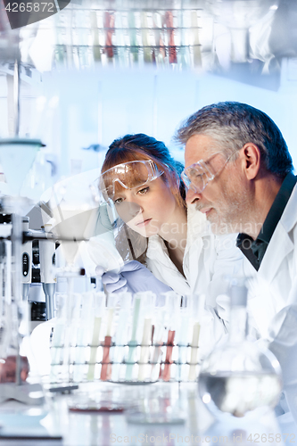 Image of Health care researchers working in scientific laboratory.