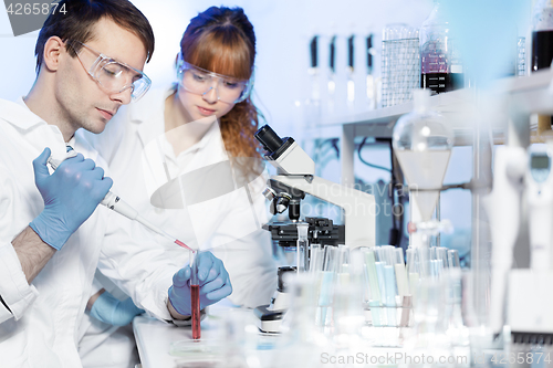 Image of Health care students working in scientific laboratory.