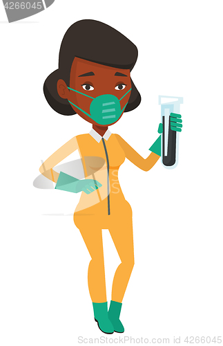 Image of Scientist with test tube vector illustration.