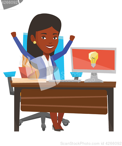 Image of Successful business idea vector illustration.