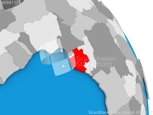 Image of Gabon on globe