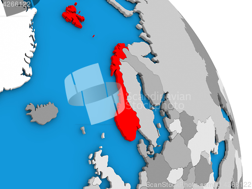 Image of Norway on globe