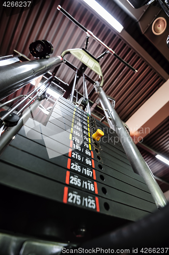 Image of Weights in gym machine