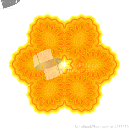 Image of Abstract bright orange concentric pattern