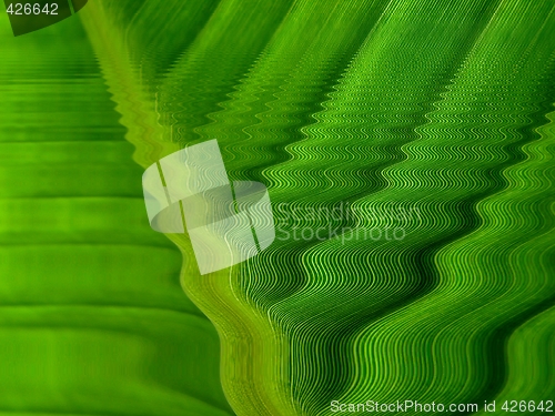 Image of green wave lines