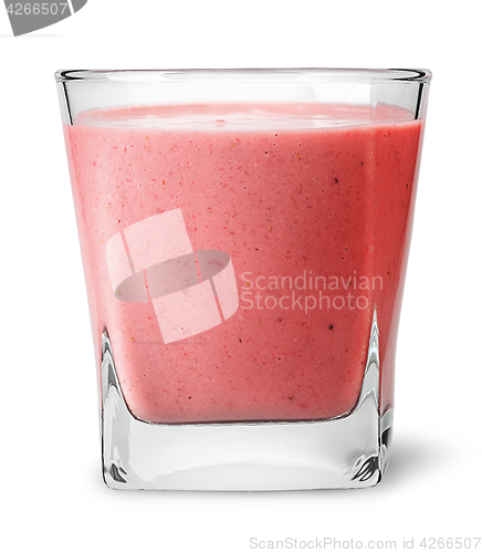 Image of Banana strawberry smoothies in glass