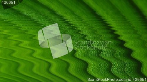 Image of green wave lines