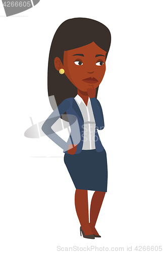 Image of Young businessman thinking vector illustration.