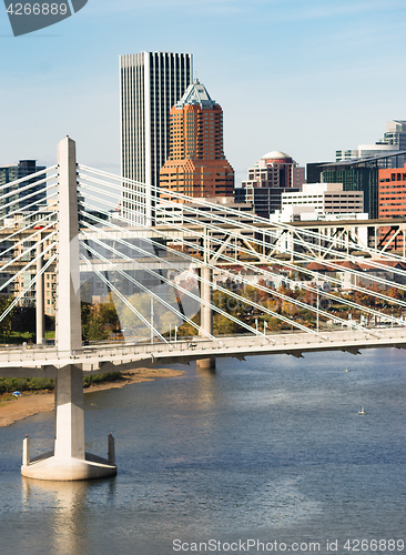 Image of Tilikum Crossing Portland Oregon New Bridge Construction Willame