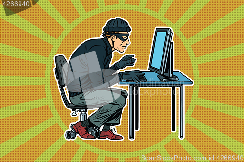 Image of hacker sitting at the computer