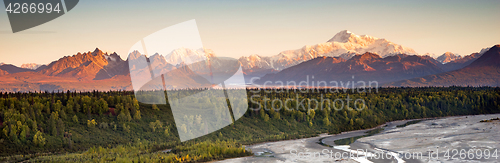 Image of Denali Range Mt McKinley Alaska North America