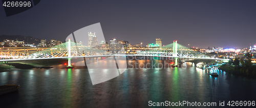 Image of Tilikum Crossing Portland Oregon New Bridge Construction Willame