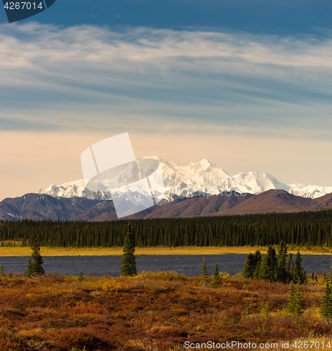 Image of Denali Range Mt McKinley Alaska North America