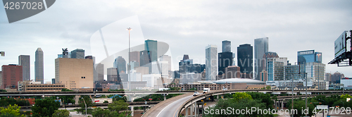 Image of Panoramic View Houston Downtown City Skyline Infrastructure High