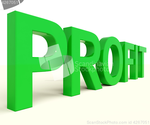 Image of Profit Word Representing Market And Trade Earnings