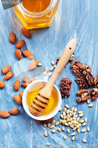 Image of honey with nuts