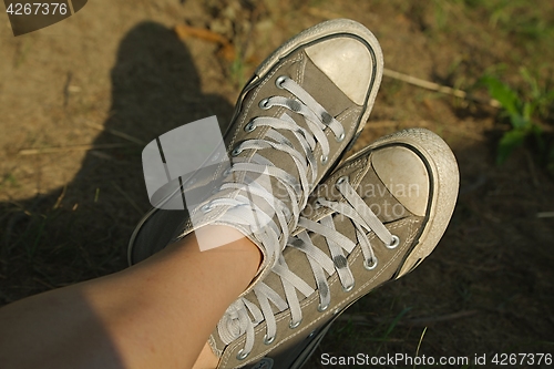 Image of Pair of old trainers