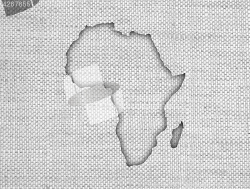 Image of Map of Africa on old linen
