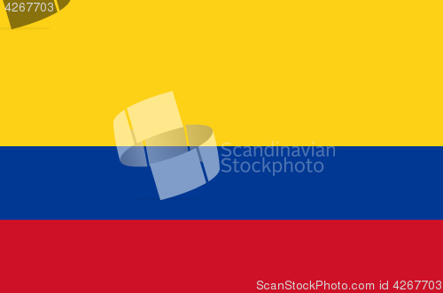 Image of Colored flag of Colombia