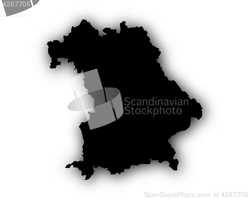 Image of Map of Bavaria with shadow