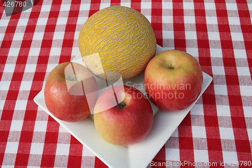 Image of Melon and apples