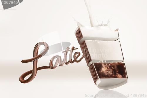 Image of Advertising concept of coffee latte