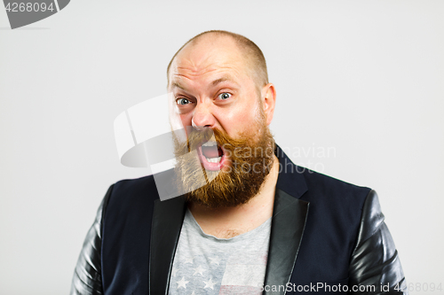 Image of Screaming brutal man with beard