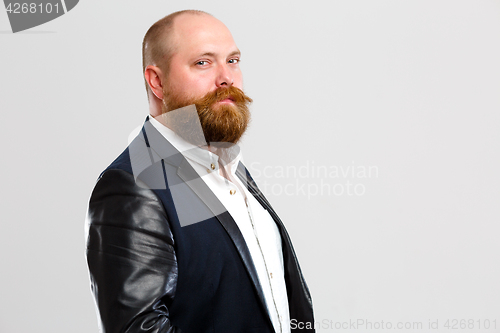 Image of Happy man with ginger beard