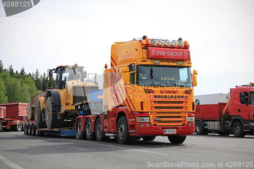 Image of Scania G580 Semi Heavy Transport at Truck Stop