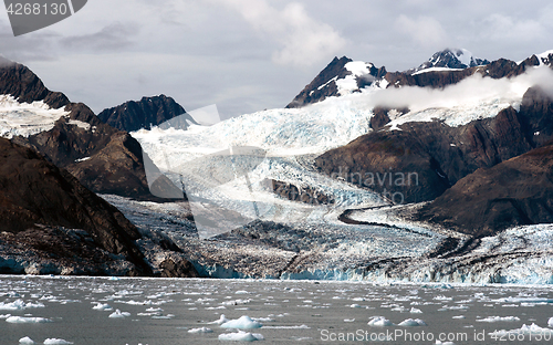 Image of Glacial Flow Kenai Fjords Alaska Harding Ice Field Aialik Glacie