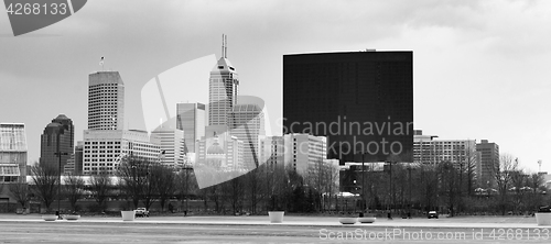 Image of Downtown City Skyline Indianapolis Indianna USA