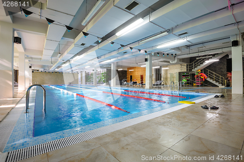 Image of Empty swimming pool in sport club