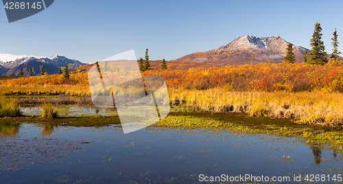 Image of Ancient Volcano Sits Dormant Near Alaskan Pond