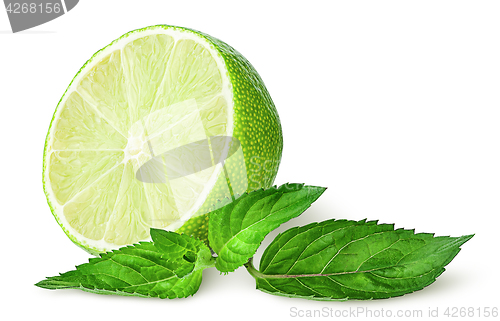 Image of Half lime and sprig of mint