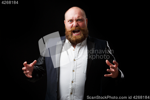 Image of Furious man with tense hands