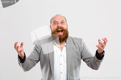 Image of Brutal screaming man with beard