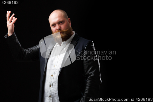 Image of Opera singer on empty background