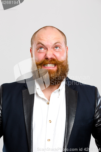 Image of Evil man at gray background