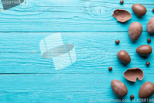 Image of Chocolate eggs , place for inscription