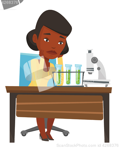 Image of Student working at laboratory class.