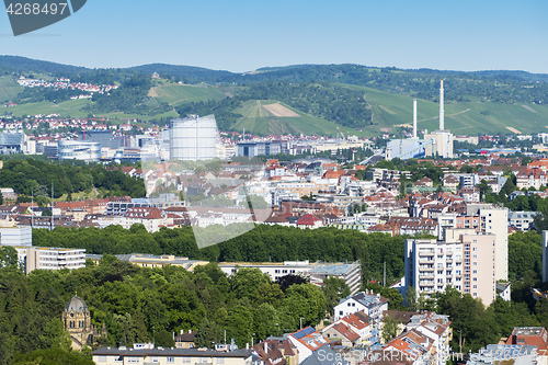 Image of aerial view to Stuttgart city