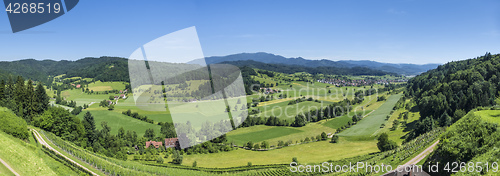 Image of panoramic view from the Hochburg Emmendingen