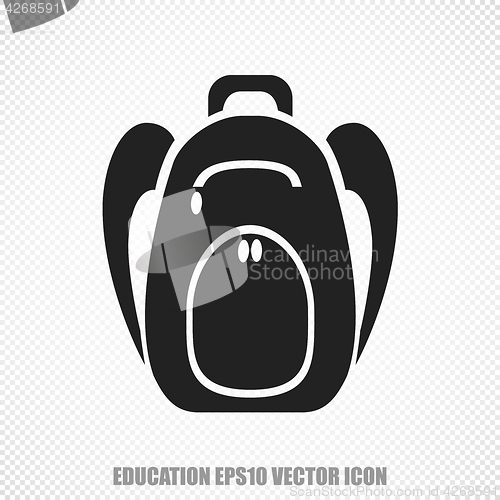Image of Learning vector Backpack icon. Modern flat design.