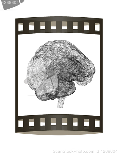 Image of Creative concept of the human brain. The film strip