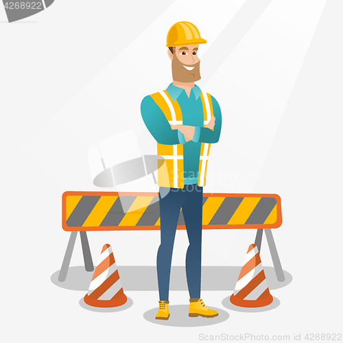 Image of Confident builder with arms crossed.