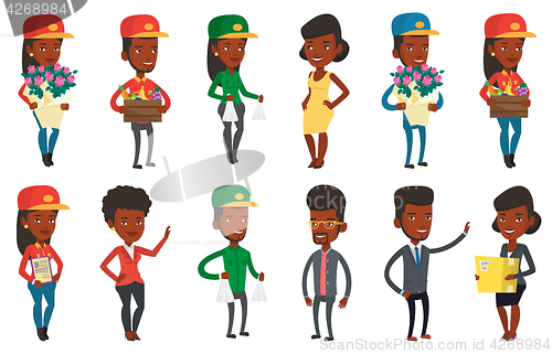 Image of Vector set of industrial workers.